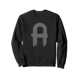 Creative Bold Dark Grey Letter A - Alphabet - Marker Design Sweatshirt