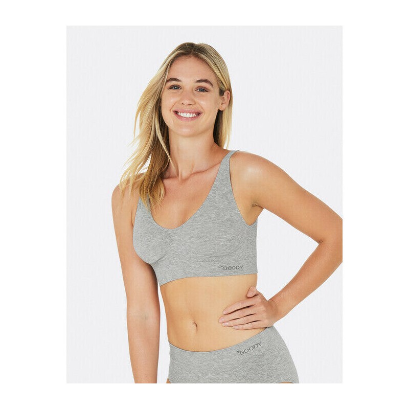 Boody Padded Shaper Crop Bra, Black / M