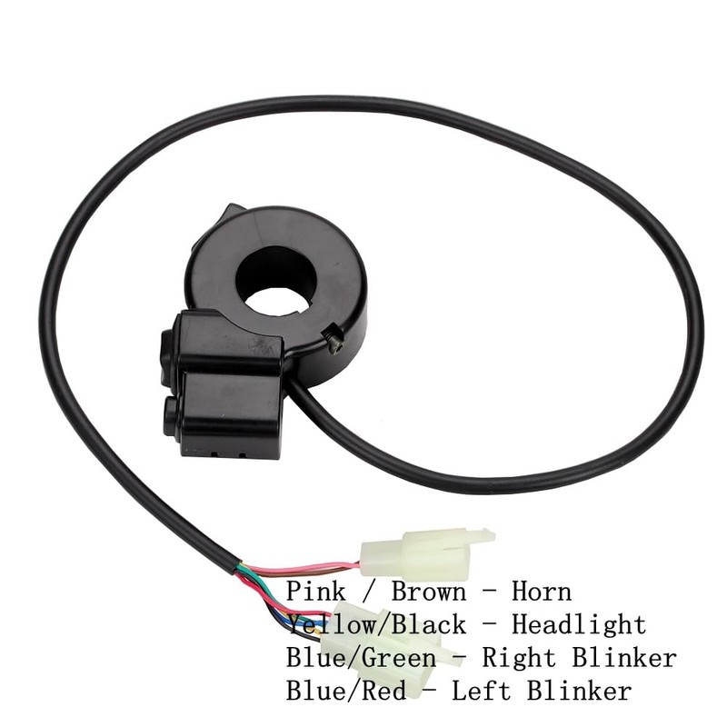 Handlebar Switch Universal Black 7/8"22MM Handlebar Switch Horn Electronic Turn