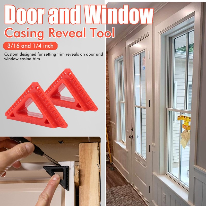 Asixxsix Door and Window Casing Reveal Tool, 2 Pcs 3/16