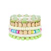 Surfer Heishi Clay Bead Bracelets for Women Bohemian Stackable Gold