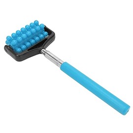 Uxsiya Telescopic Massage Stick, Adjustable Soreness Relief Ergonomic Handle Wear Resistant Flexible Back Roller Massage Stick for Men Women for Arms Head(Sky Blue)