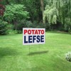 Fastasticdeals Weatherproof Yard Sign Potato Lefse Red Blue Food Bar