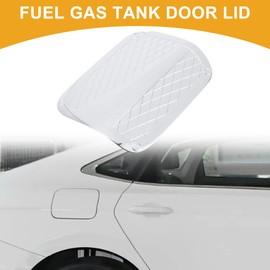 Partuto Fuel Tank Door Cap for Toyota Camry 2018-2023 Fuel Filler Flap Cover Adhesive Type Chrome Silver Tone ABS Fuel Filler Door Gas Cap