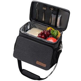 TuErcao Cooler Bag - Leak Proof Portable Collapsible Soft Cooler Ice Chest for Beach Picnic Camping Travel Cooler for Car Road Trips, Lunch Box Cooler for Men Work Hieleras para Trabajo, Dark Grey