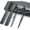 Hair Cutting Scissors Set with Combs Lether Scissors Case,Hair cutting
