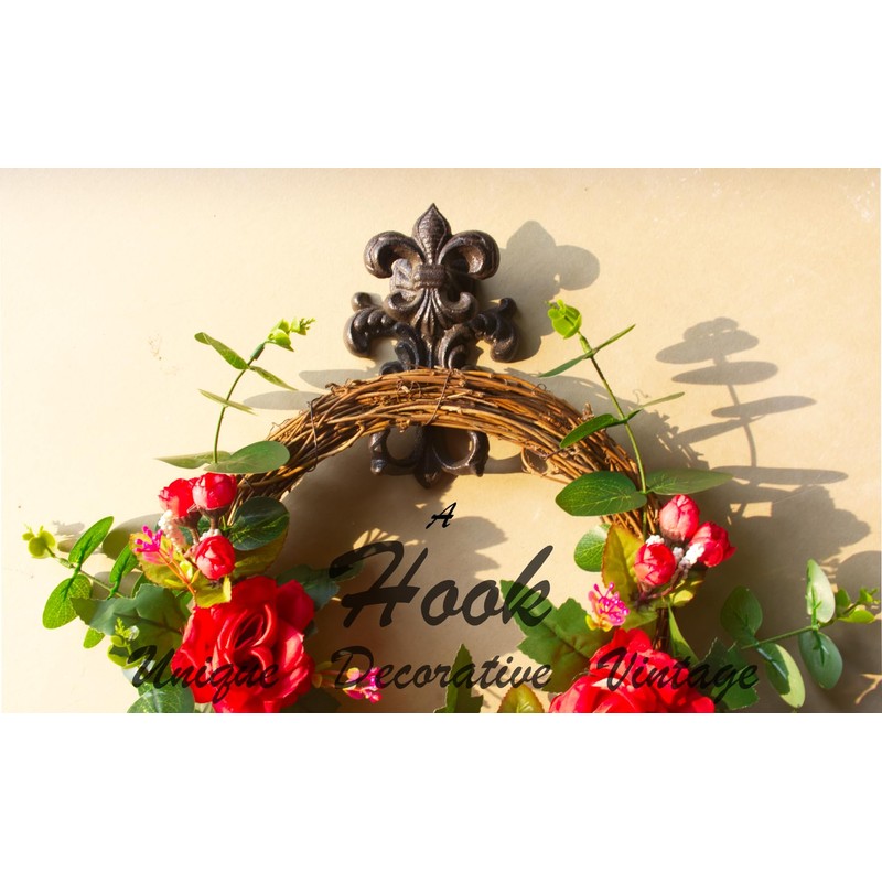 Stelalloy Decorative Wall Hook - Cast Iron Hooks - Black