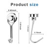 URSMART 14pcs Magnetic Hooks,Magnet Hooks Strong Magnetic Hooks Silver Swivel