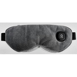 Ezona Cordless Heated Eye Mask, Warm Eye Compress Mask for Dry Eyes, Washable Eye Heating Pad for Travel, Dry Eyes, Blepharitis, Sinus Migraine (Gray)