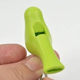 Holibanna White Bird House with 2 Whistle Key Ring Pink Green Sparrow Key Ring Holder, White