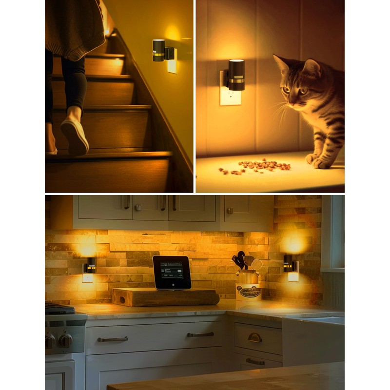 L LOHAS LED Motion Sensor Night Light Plug in, Night