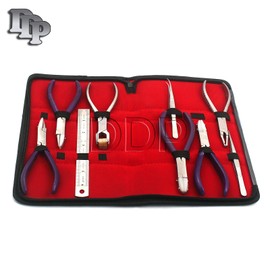 DDP PREMIUM SET OF 9 EYEGLASS OPTICAL ! OPTICIAN TOOLS PLIERS BENT NOSE RIMLESS SET-OPTICAL PLIER KIT
