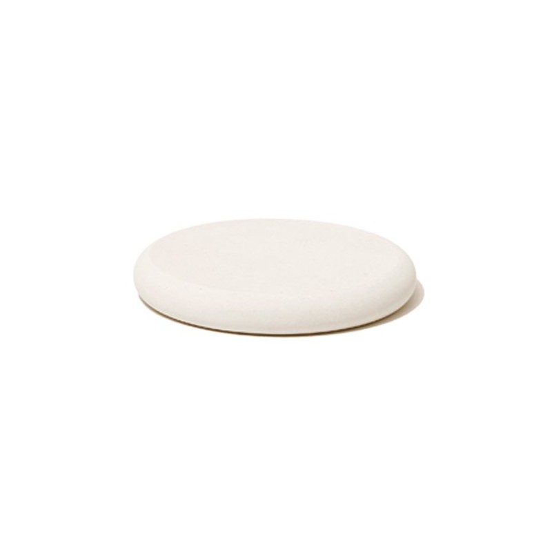 soil Diatomaceous Earth Soap Dish, Circle, White