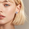 Tesuivra Lightweight Double Sunflower Cubic Zirconia Stud Earrings for Women,
