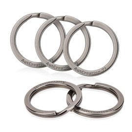AutCreation Titanium Key Holder Ring, Lightweight Keychain, Key Ring, Outer Diameter: 0.4 in (10 mm)/0.6 in (15 mm)/0.8 in (20 mm)/1.0 in (25 mm)/1.2 in (30 mm), Silver, 20mm, 20 mm
