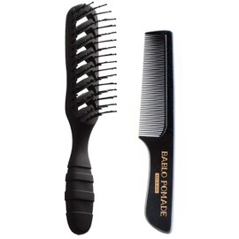 BABRO POMARD Hairbrush Men Skull Brush & Comb Skeleton Brush Men Barber
