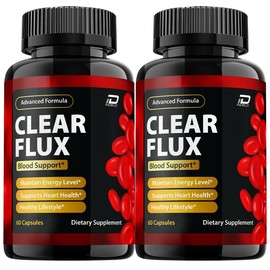 Clear Flux (2 Pack) Clear Flux Capsules - ClearFlux Advanced Supplement, Healthy Levels