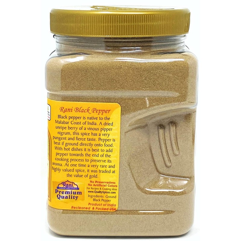 Rani Black Pepper Fine Powder 80 Mesh 16oz (1lb) 454g