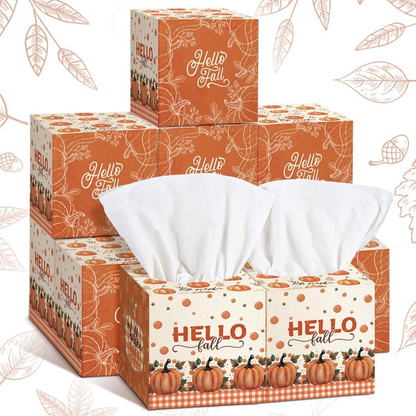 Bencailor 12 Pack Christmas Facial Tissues Cube Boxes Thanksgiving Facial