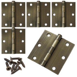 Bisagras Para Puertas de Madera 3x3 Pulgadas Laton Antiguo Bisagra Cuadrada Para Puerta Paquete 10 Piezas