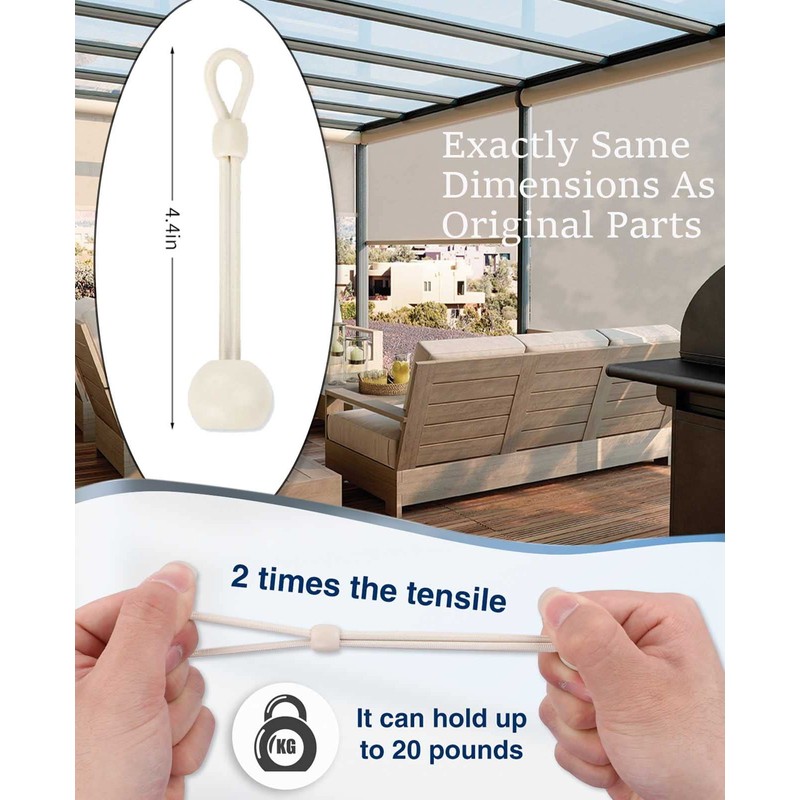 IVYSUNSun Shade Tie Downs Replacement Parts,Bungee Tie Downs,Weather Resistance,Same Size
