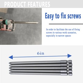 48-30-1000 Phillips Reduced Collated Magazine Bits Replacement Part, for Milwaukee Power Screwdriver Drill Impact Driver(Set of 5)