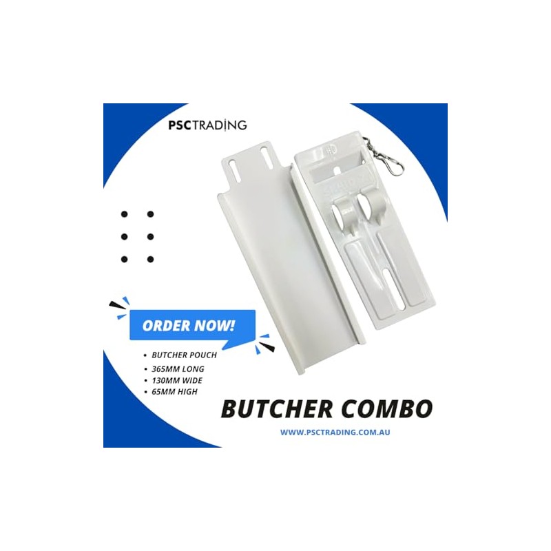 Butcher Knife Scabbard With Sharpening Steel Holder And Meat Hook