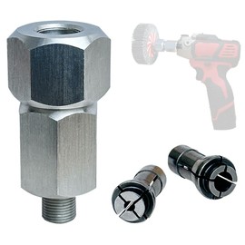 Noyfemr M9 Threaded Collet Adapter for Milwaukee M12 Polishers or Sanders, Includes 1/4" and 1/8" Collets, Compatible with Rotary Tools