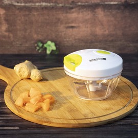 Royalford Mini Vegetable Chopper & with Storage Lid | Chops Vegetables, Nuts & Fruits | Blends Flour | Egg Beater | Meat Mincer | Large