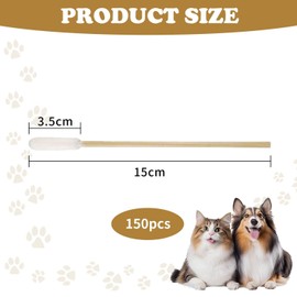 FFDHWU 150 Pieces Of Pet Cotton Swabs, Pet Cleaning Swabs, Ear Cleaning Tools, Pet Ear Care Products