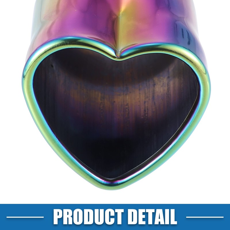 A ABSOPRO Car Exhaust Tip Pipe Heart Shape 2.5 Inch