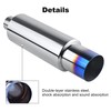 EVIL ENERGY Exhaust Muffler,Stainless Steel Exhaust Tip,Universal 18.5" Length (Burnt,3"
