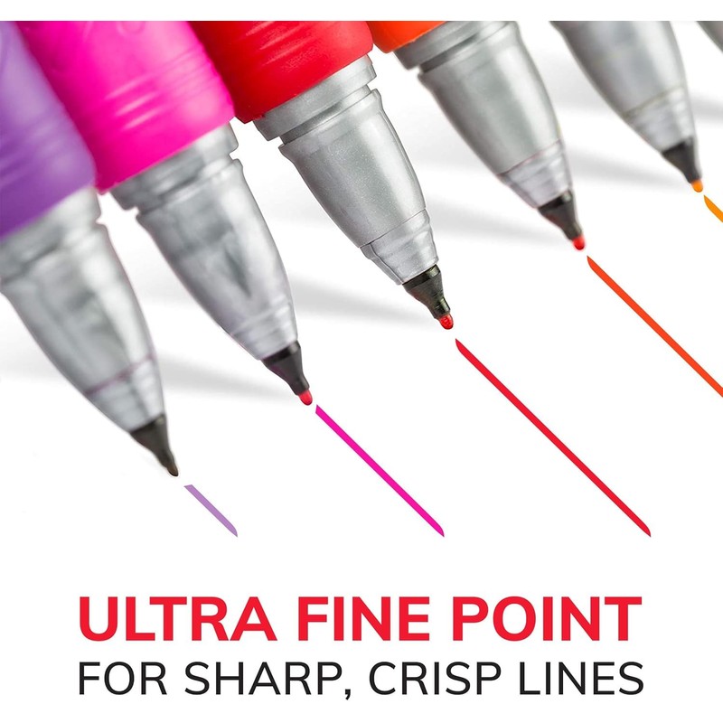 BIC Intensity Black Permanent Markers, Ultra Fine Point, 12-Count Pack