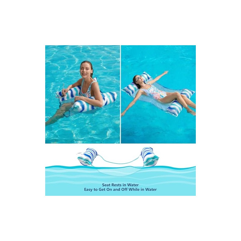 Jasonwell Pool Floats Adult Games - 2 Pack Fabric Inflatable