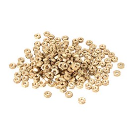 sourcing map Hexagon Nuts M3 x 0.5 mm with Metric Coarse Thread Brass Pack of 200