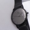 BUREI Men's Watch Brown Leather Strap Analog Date Display Quartz