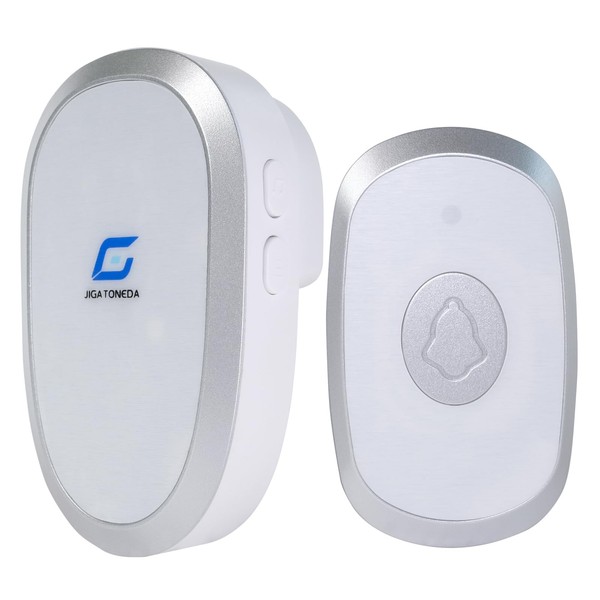 JIJATONEDA Wireless Doorbell Battery Powered, 38 Melodies Doorbell Chime, 110