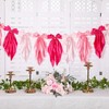 VitalCozy Bow Garland Banner Silk Bow Hanging Banner for Girls