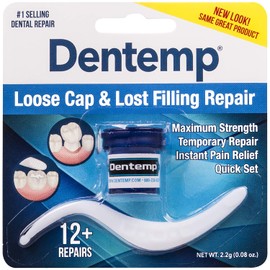 Dentemp Maximum Strength Dental Cement, 0.07 Ounce, 3 Count (Packaging May Vary)