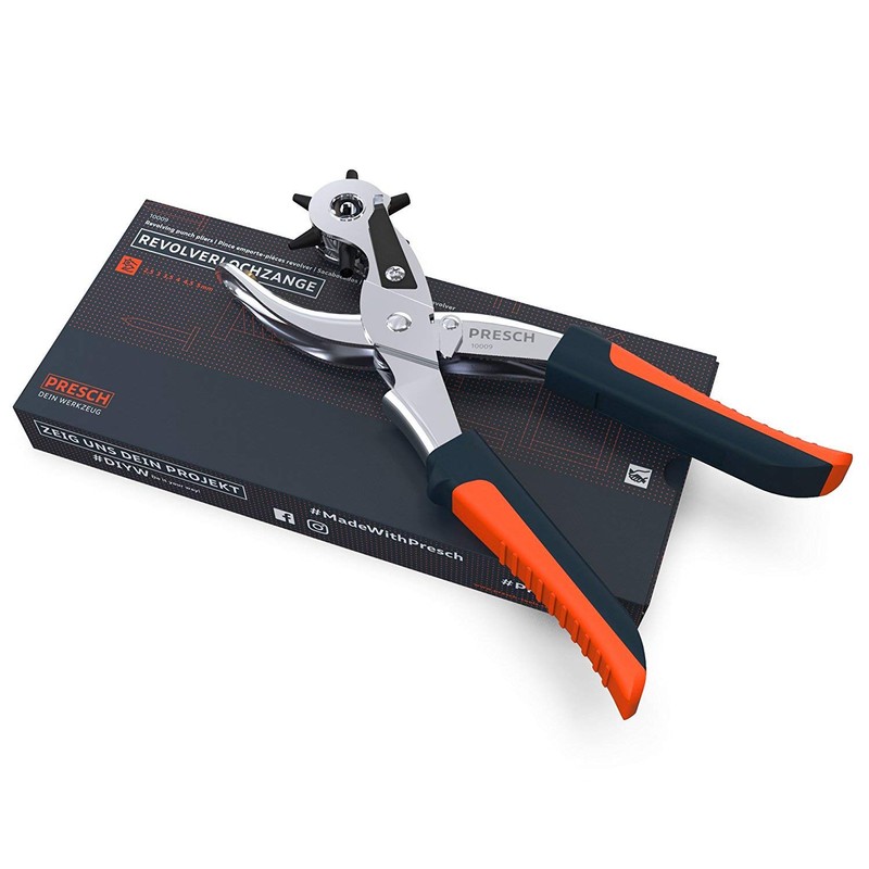 Presch Revolving Punch Plier - Leather Punch - Heavy Duty