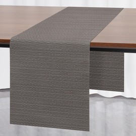 Myir JUN Table Runner, Washable Table Runner Roll Table Ribbon Table Decorations for Birthday Wedding, Party, Home Outdoor and Restaurants 12" x 94" (Dark Gray)