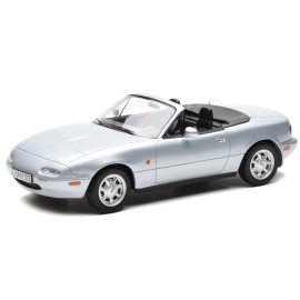 1991 Mazda MX-5 Convertible Silver Metallic 1/18 Diecast Model Car by Norev DCD Product Category Diecast Toys