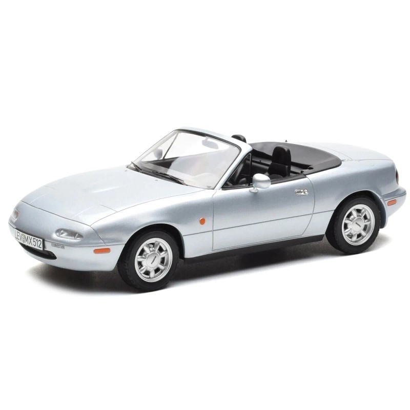 1991 Mazda MX-5 Convertible Silver Metallic 1/18 Diecast Model Car