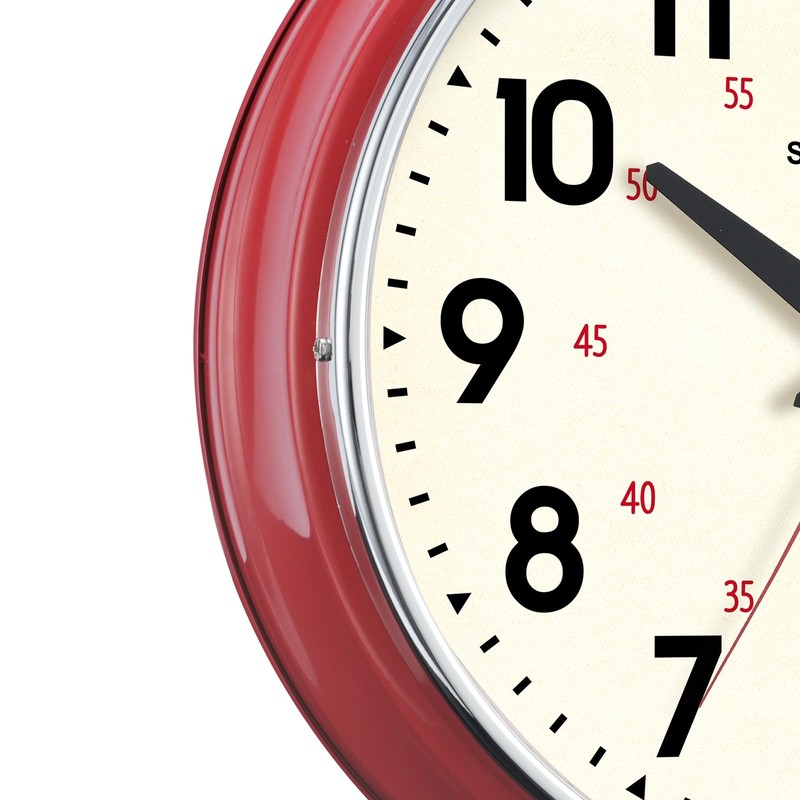 Wall Clock Metal 12.4" Countryside Style Wall Clocks Retro Vintage