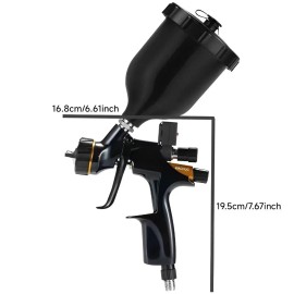 704521   Clearcoat Gun W/ Digital Gauge Replaces 704520 New Model 600ml Cup1.3 TipPower: -, Voltage: -, color: Black