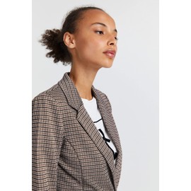 ICHI IHKATE Women's Blazer Short Blazer Jacket with Stretch and Lapel Collar, Nomad (161212)
