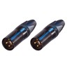 (2 Pack) Neutrik NC3MXX-B 3 Pin Male XLR Cable Mic