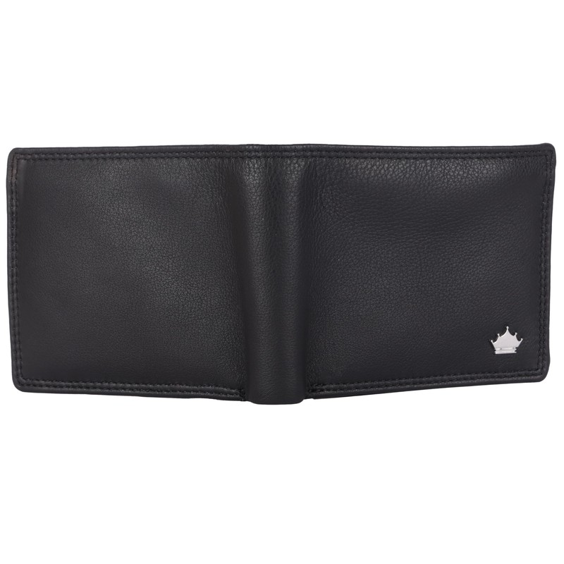 Manza Men's Wallet Genuine Leather Wallet RFID Protection Zip Compartment