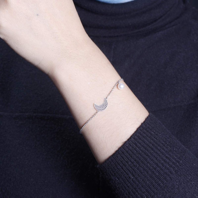 LOVANS 925 Sterling Silver Differ Shape Bracelet Lucky Love Symbol