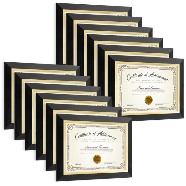 Venusmiles 8.5 x 11 Diploma Certificate Frame with Gold Rim,